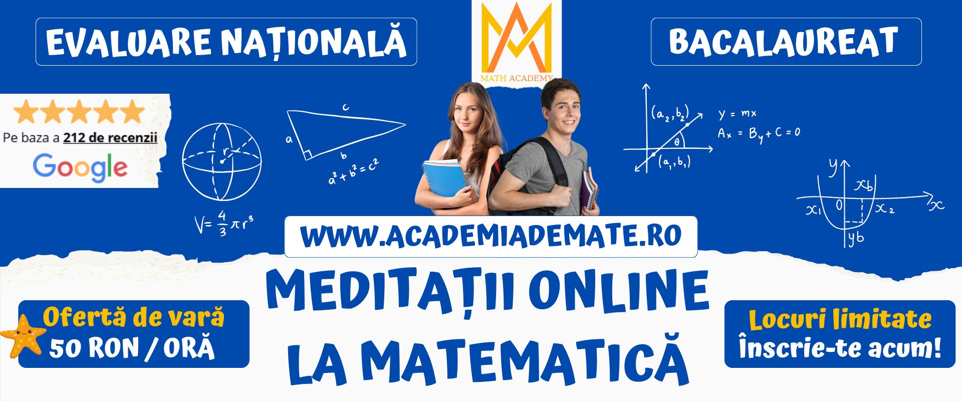 MEDITATII LA MATEMATICA ONLINE evaluare nationala bac