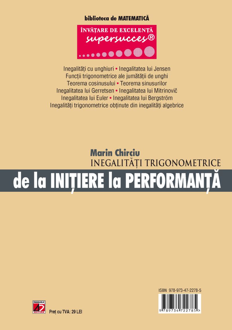 inegalitati trigonometrice Chirciu 2016 coperta4 800